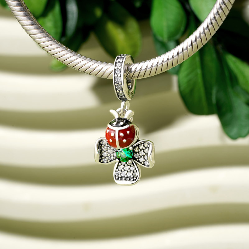 Clover Ladybug Pendant image number 2
