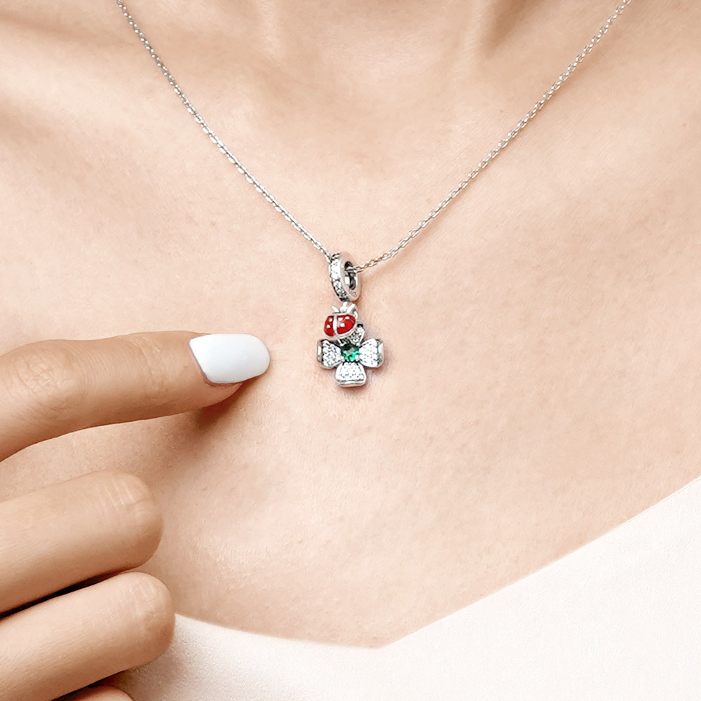 Clover Ladybug Pendant image number 6