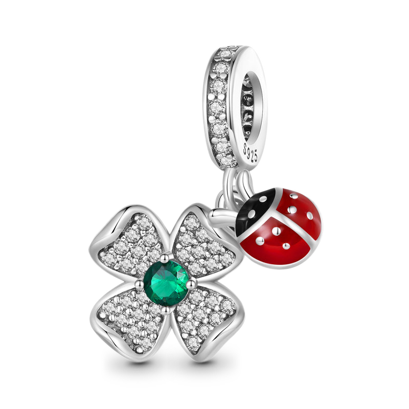Clover Ladybug Pendant image number 0