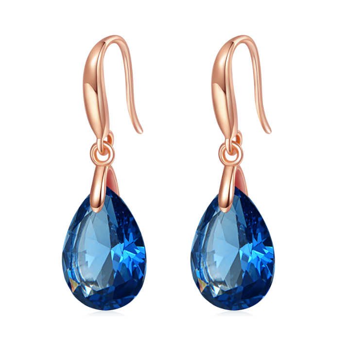 Pear-shape Birthstone Dangle Earrings image number 0