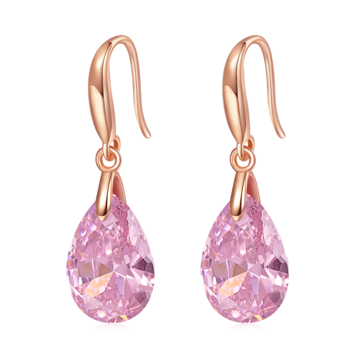 Pear-shape Birthstone Dangle Earrings image number 0