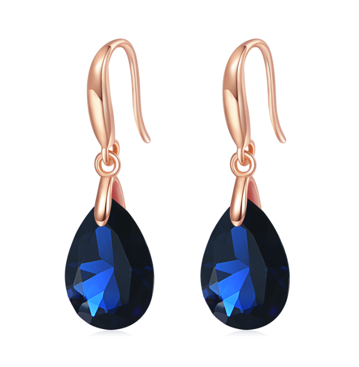 Pear-shape Birthstone Dangle Earrings image number 0