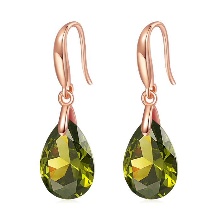 Pear-shape Birthstone Dangle Earrings image number 0