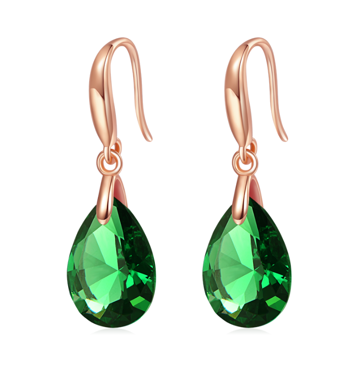 Pear-shape Birthstone Dangle Earrings image number 0