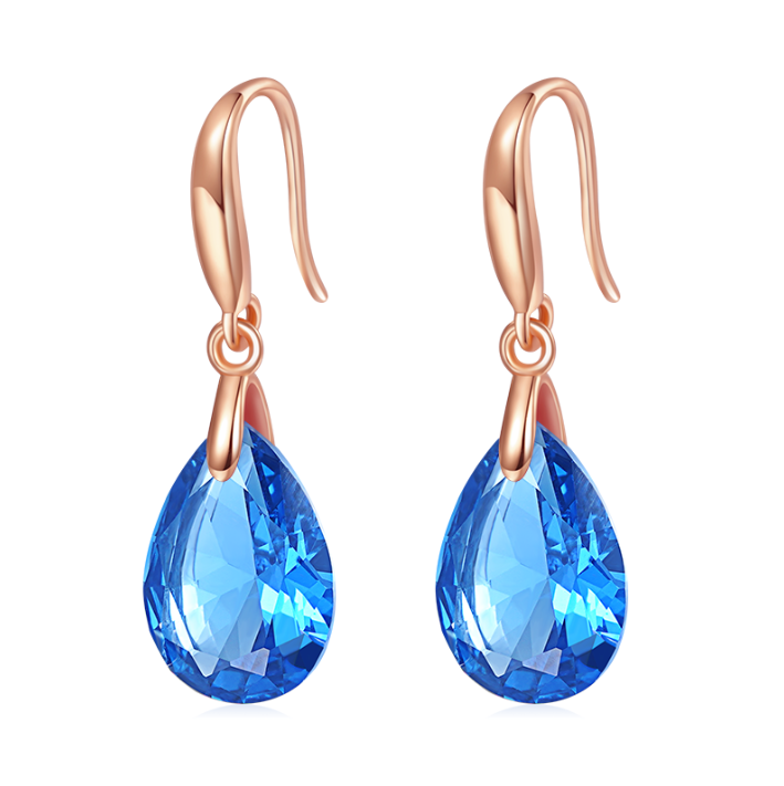 Pear-shape Birthstone Dangle Earrings image number 0