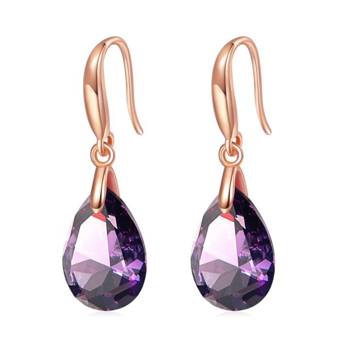 Pear-shape Birthstone Dangle Earrings image number 0