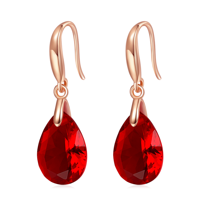 Pear-shape Birthstone Dangle Earrings image number 0