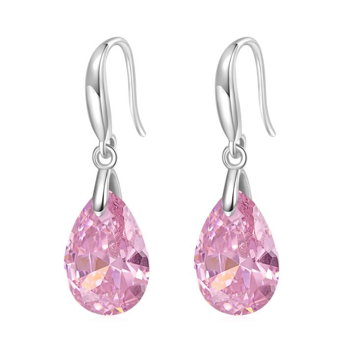 Pear-shape Birthstone Dangle Earrings image number 0