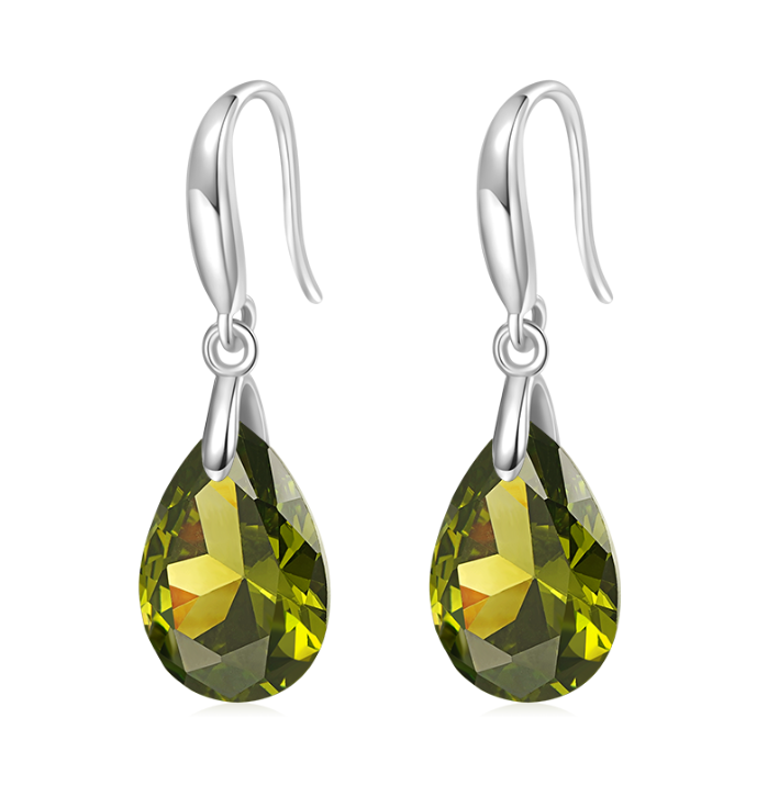 Pear-shape Birthstone Dangle Earrings image number 0