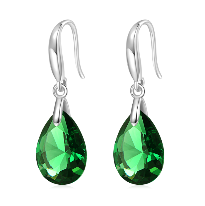 Pear-shape Birthstone Dangle Earrings image number 0