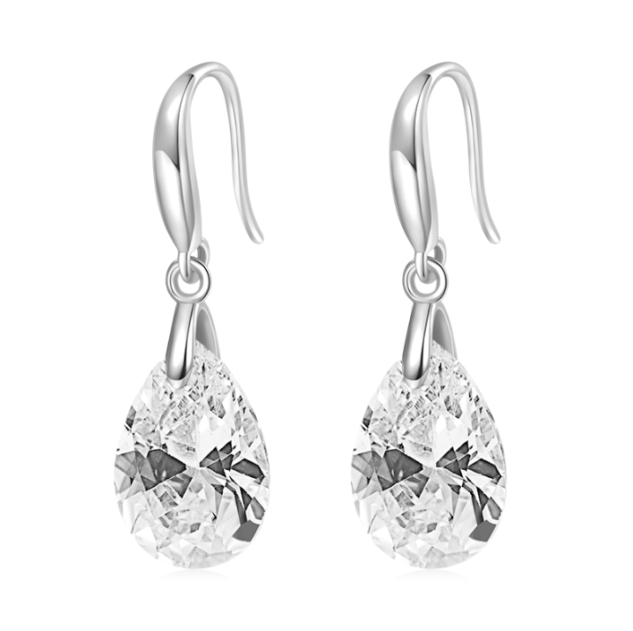 Pear-shape Birthstone Dangle Earrings image number 0