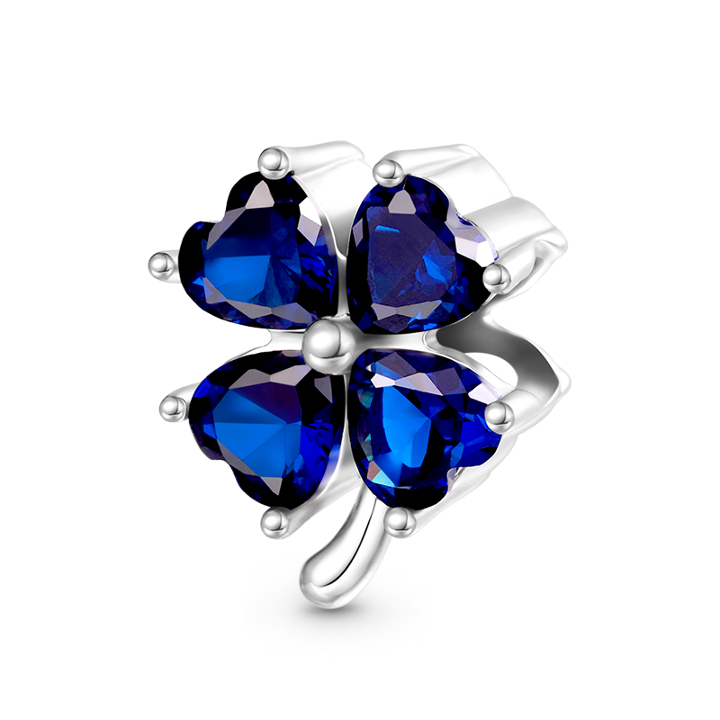 Lucky Clover Birthstone Charm image number 0