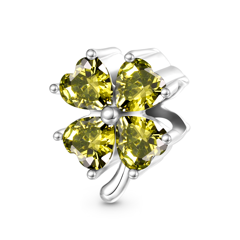 Lucky Clover Birthstone Charm image number 0