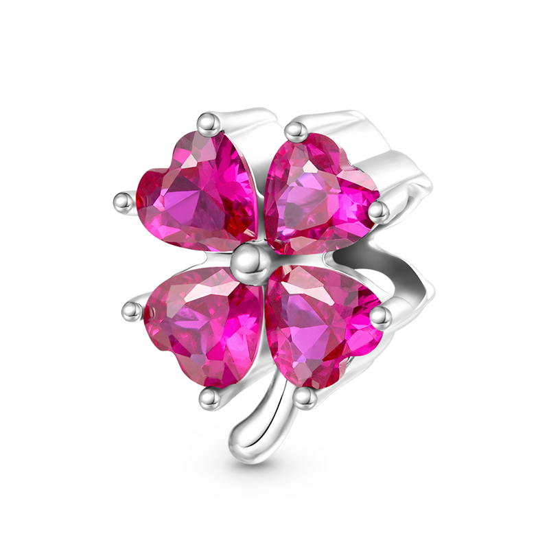 Lucky Clover Birthstone Charm image number 0