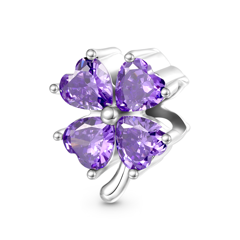 Lucky Clover Birthstone Charm image number 0