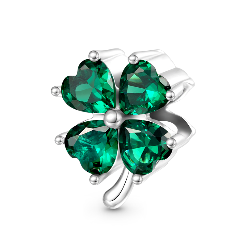 Lucky Clover Birthstone Charm image number 0
