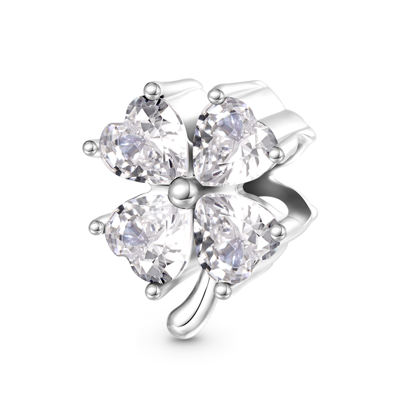 Lucky Clover Birthstone Charm image number 0