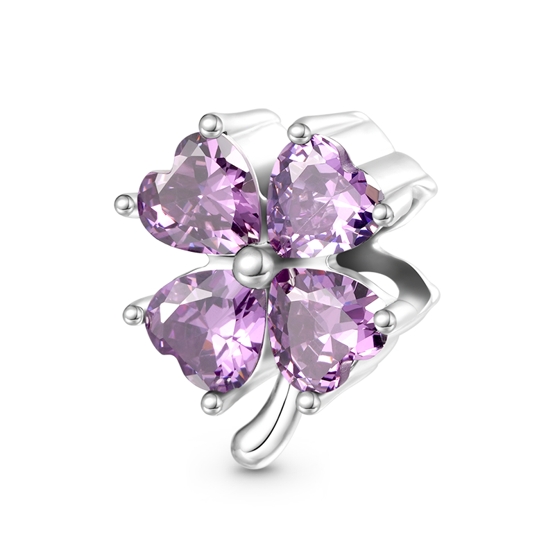 Lucky Clover Birthstone Charm image number 0