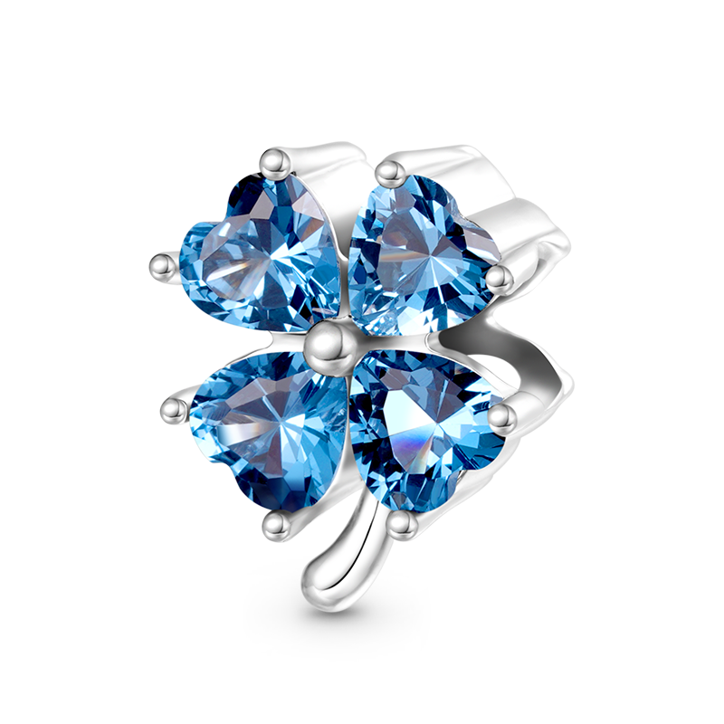 Lucky Clover Birthstone Charm image number 0