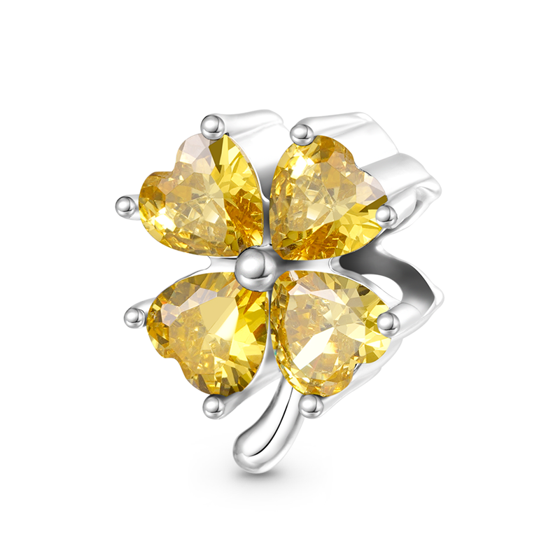 Lucky Clover Birthstone Charm image number 0