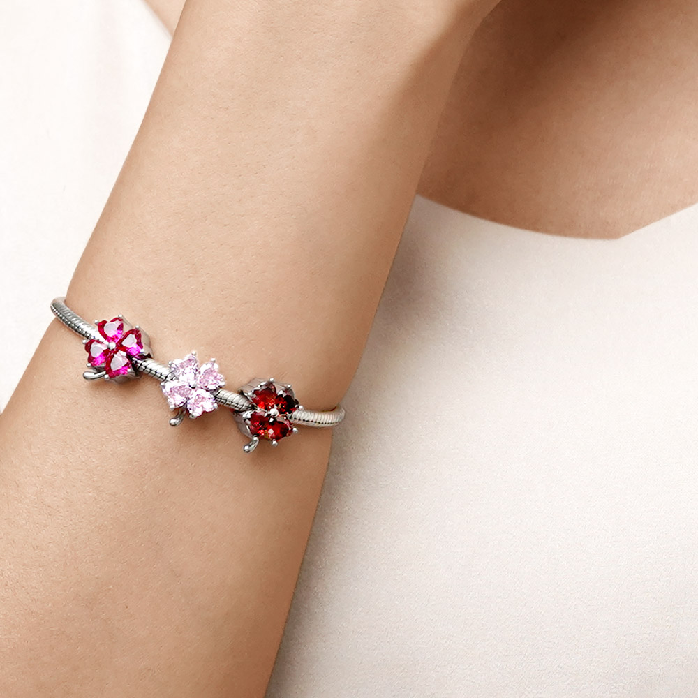 Lucky Clover Birthstone Charm image number 3