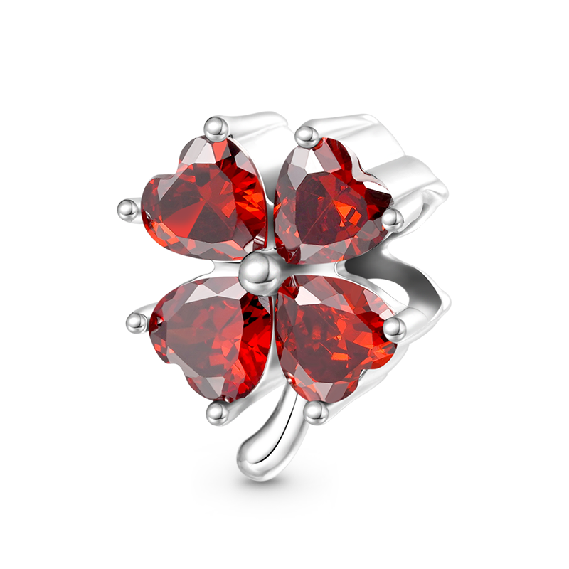 Lucky Clover Birthstone Charm image number 0