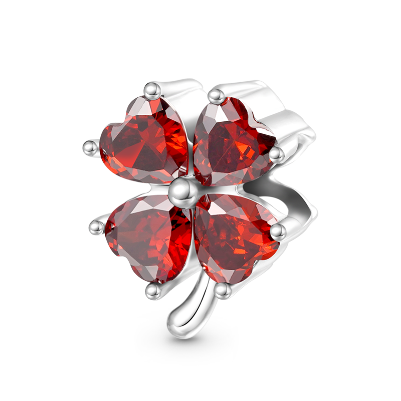 Lucky Clover Birthstone Charm image number 0