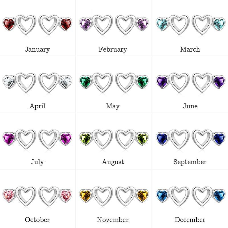 Birthstone Stud Earrings image number 5