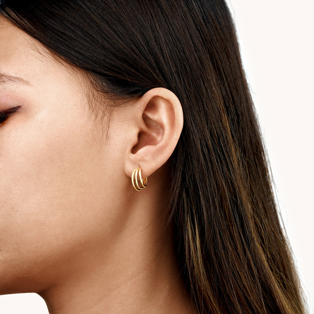 Echo Hoops Earrings image number 3