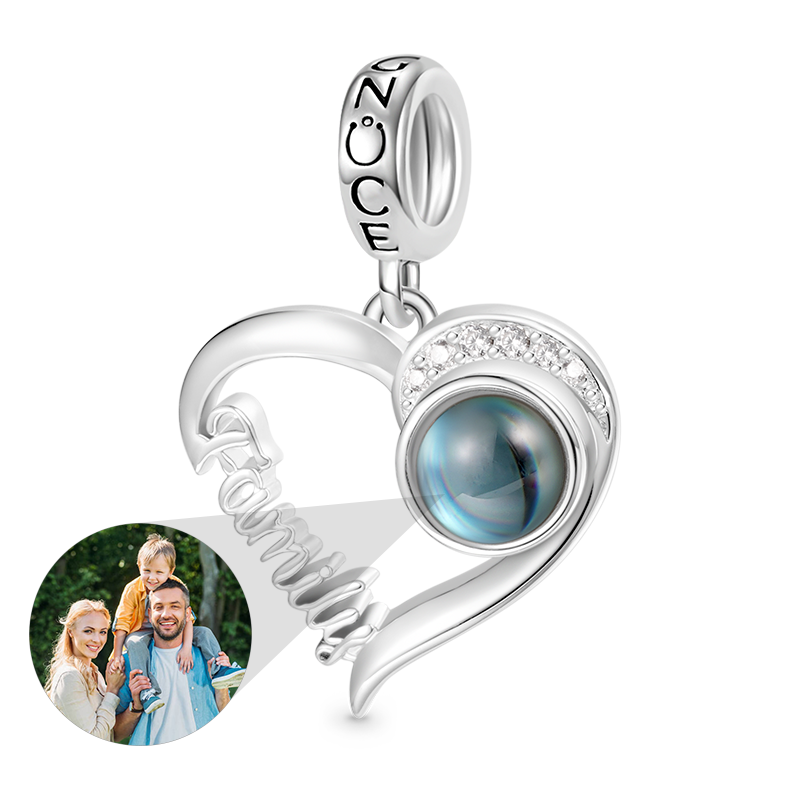 Projection Family Love Photo Pendant image number 0