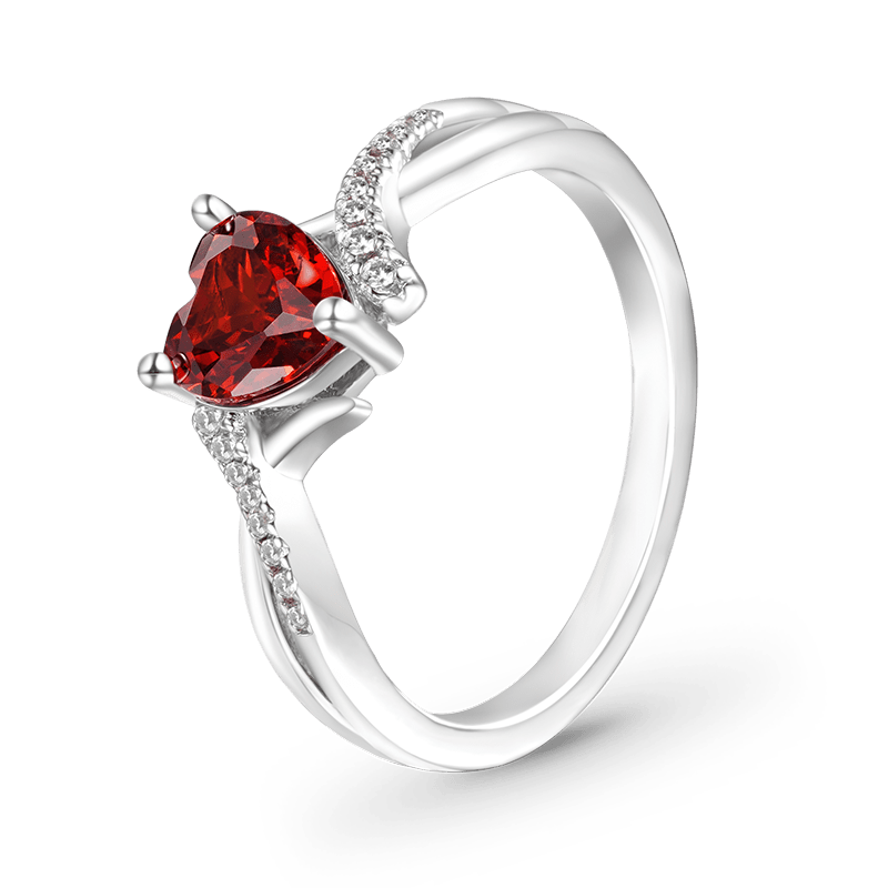 Heart Birthstone Ring image number 2