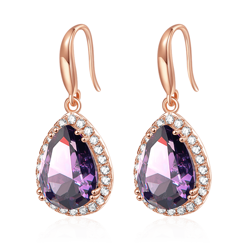 Pear-shape Birthstone Dangle Earrings image number 0