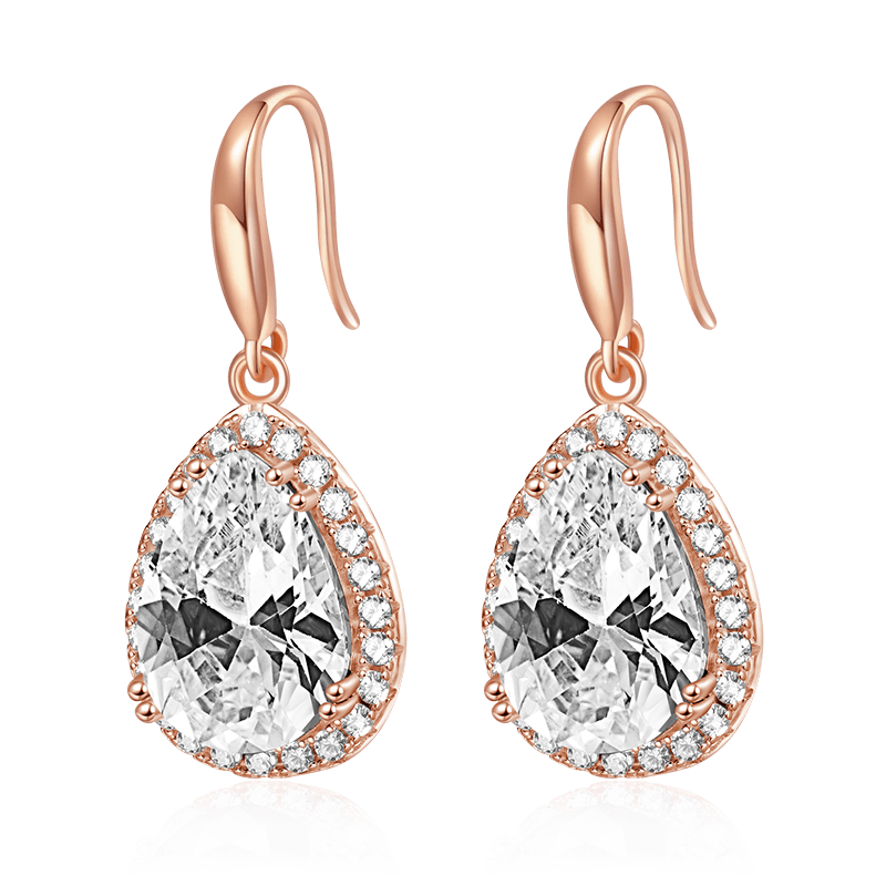 Pear-shape Birthstone Dangle Earrings image number 0