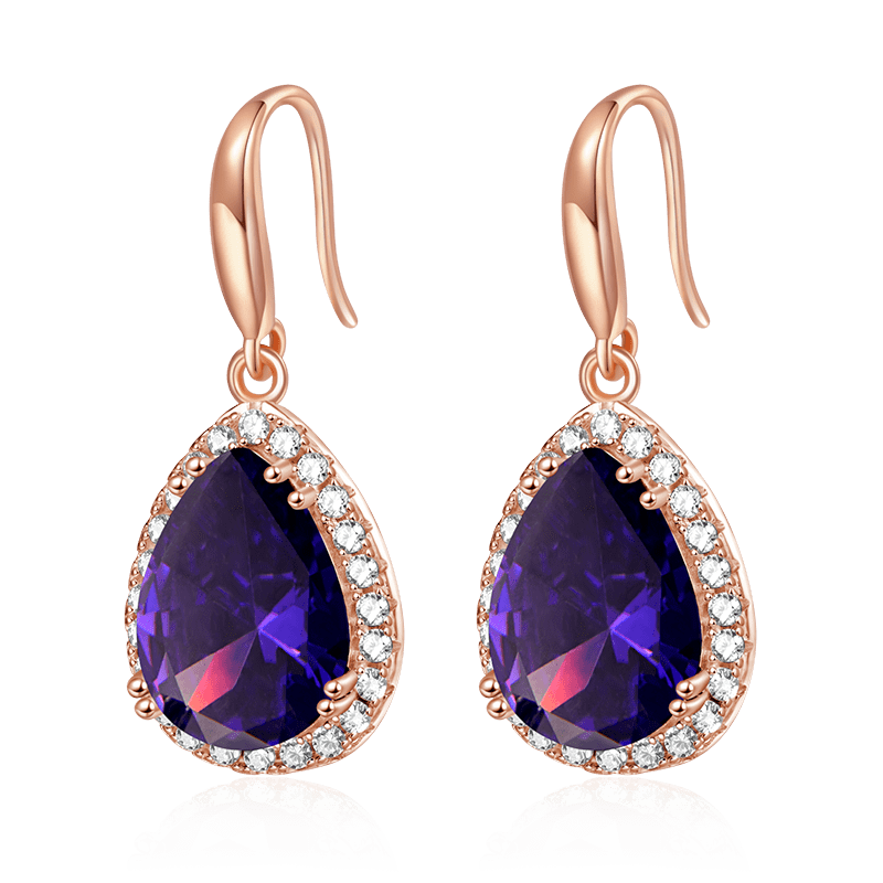 Pear-shape Birthstone Dangle Earrings image number 0