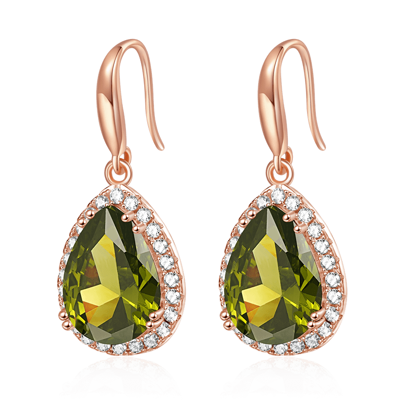 Pear-shape Birthstone Dangle Earrings image number 0