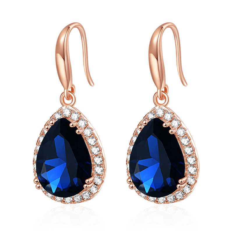 Pear-shape Birthstone Dangle Earrings image number 0