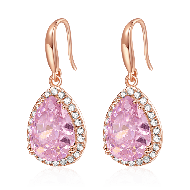 Pear-shape Birthstone Dangle Earrings image number 0