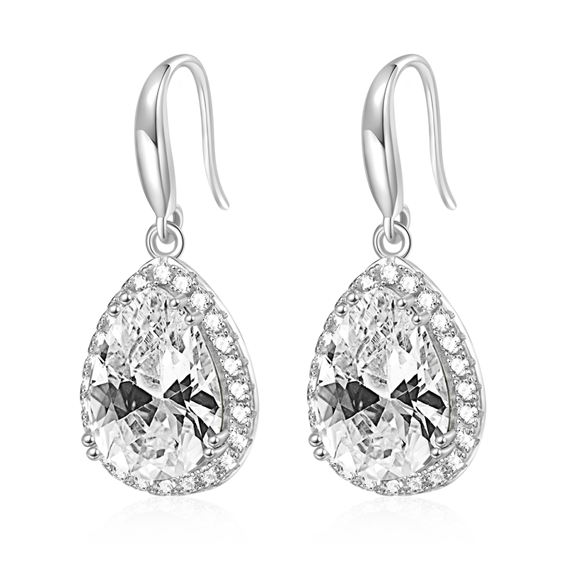 Pear-shape Birthstone Dangle Earrings image number 0