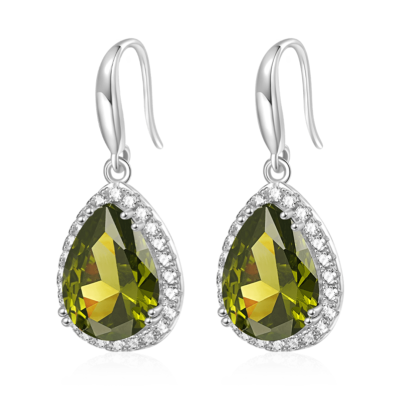Pear-shape Birthstone Dangle Earrings image number 0