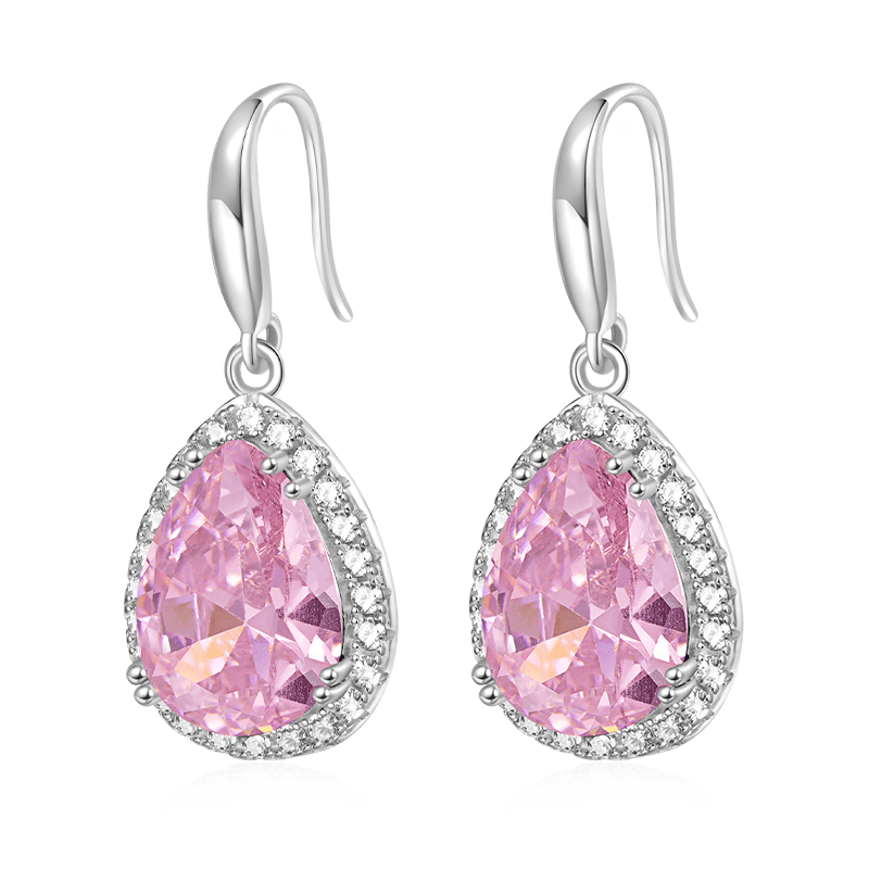 Pear-shape Birthstone Dangle Earrings image number 0