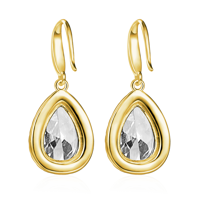 Pear-shape Birthstone Dangle Earrings image number 0