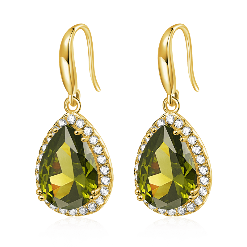 Pear-shape Birthstone Dangle Earrings image number 0