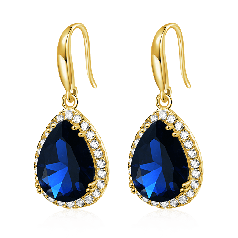 Pear-shape Birthstone Dangle Earrings image number 0