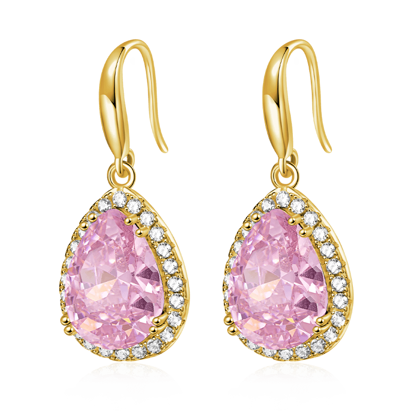 Pear-shape Birthstone Dangle Earrings image number 0