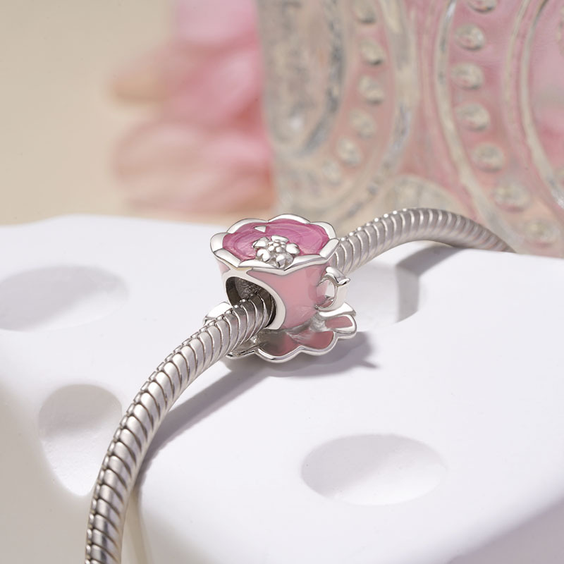 Flower Tea Cup Charm image number 1