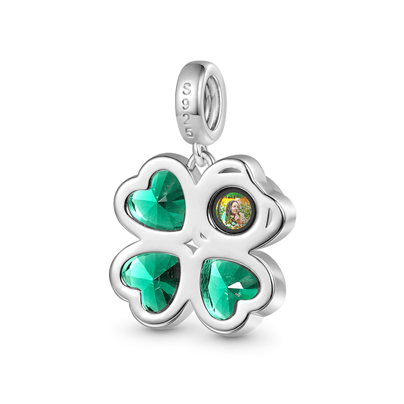 Projection Four Leaf Clover Photo Pendant image number 2