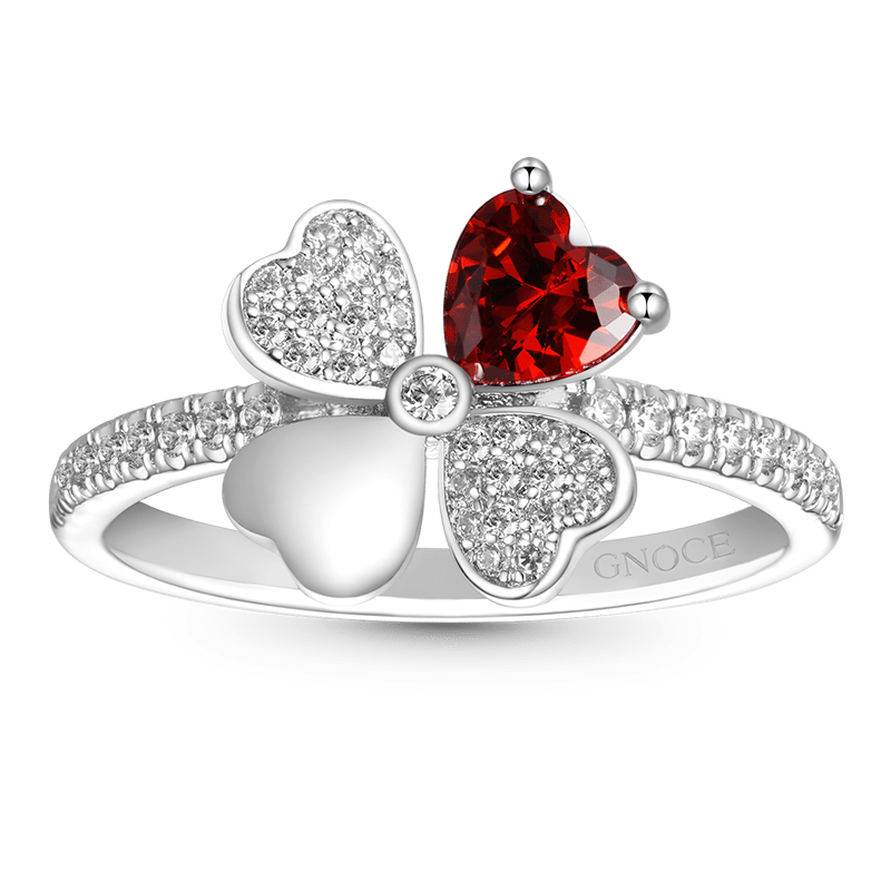 Four Leaf Clover Birthstone Ring image number 1