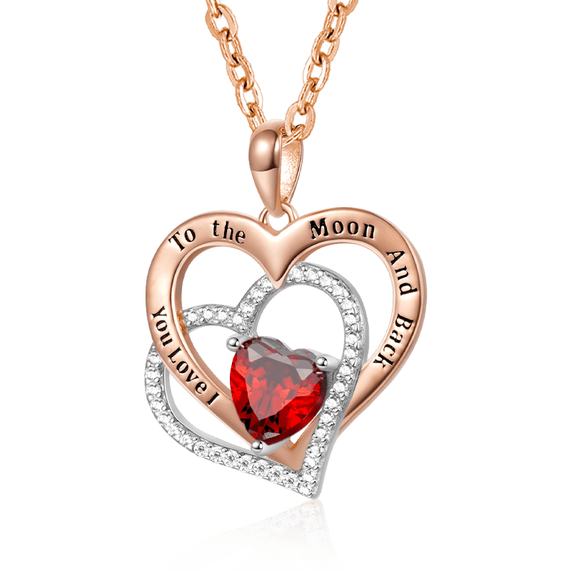 Birthstone Heart Necklace image number 0