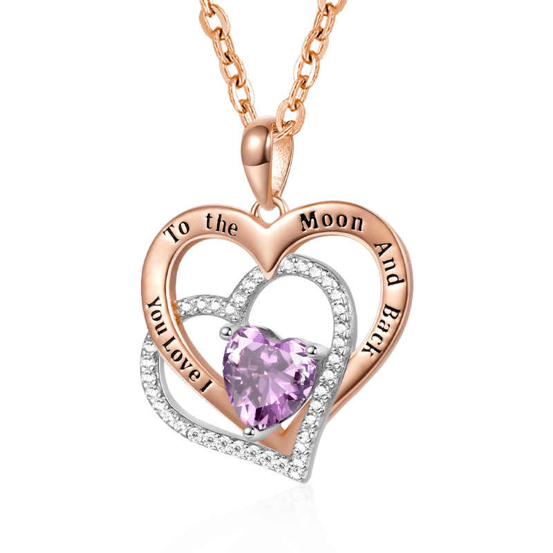 Birthstone Heart Necklace image number 0