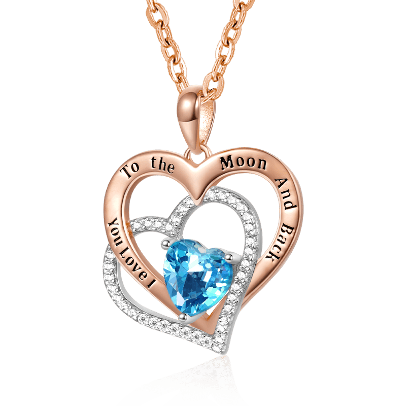 Birthstone Heart Necklace image number 0